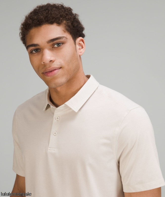Lululemon Verkauf DELULU740 | White Opal Evolution Kurzarm Poloshirt